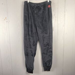 Ecko Unltd. Velour Joggers Mens Large Black Super Soft Tapered Leg Vintage Pants